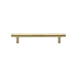Heritage Brass Cabinet Pull Contour Design 128mm CTC Satin Brass finish
