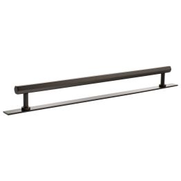 Millhouse Brass Pennington Hexagonal T-Bar Cabinet Pull Handle on Backplate 320mm - Urban Dark Bronze
