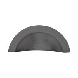 Heritage Brass Drawer Cup Pull Crescent Hammered Design Matt Bronze finish
