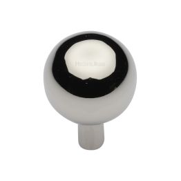 Heritage Brass Cabinet Knob Sphere Design 28mm Polished Nickel finish