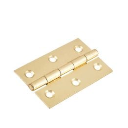 NON CE Mild Steel Butt Hinges - Electro Brass
