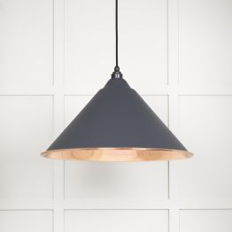 Smooth Copper Hockley Pendant in Slate