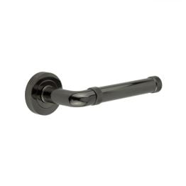 Midtown Black Nickel lever on rose - By Frelan Hardware - JV853BN