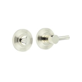 Burlington Easy Turn & Release Reeded Rose Polished Nickel - By Frelan Hardware - BUR-82PN-53PN
