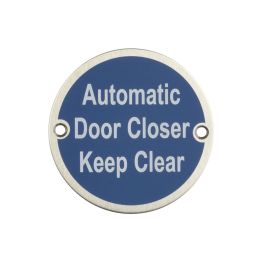 Stainless Steel Automatic Door Closer Keep Clear 75mm Satin Stainless Steel - By Frelan Hardware - JS111SSS