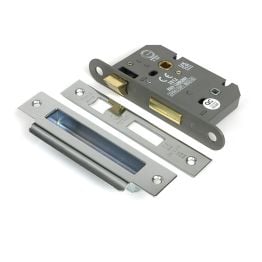 Polished Chrome 2½" Heavy Duty Bathroom Mortice Lock