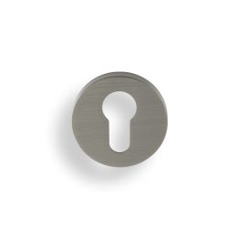 Valli Euro Profile Push-on Round Rosette Escutcheon - Satin Nickel PVD