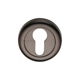 Heritage Brass Euro Profile Cylinder Escutcheon Matt Bronze Finish