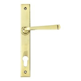 Aged Brass Avon Slimline Lever Espag. Lock Set