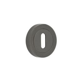 Jedo Designer Standard Keyway Escutcheons on 50mm Round Rose Black Nickel - By Frelan Hardware - JV503BN