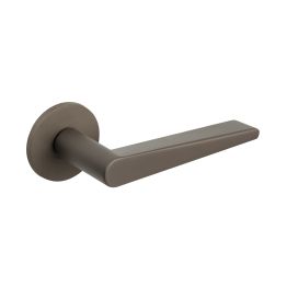 Tupai Exclusivo 5S Line Torrao Lever Door Handle on 5mm Slimline Round Rose - Titanium