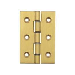 Double Phosphor Bronze Washered Hinges 76x50x2.5mm Satin Brass - By Frelan Hardware - J9017SB