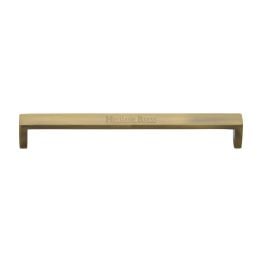 Heritage Brass Cabinet Pull Wide Metro Design 192mm CTC Antique Brass Finish