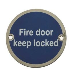 Stainless Steel Fire Door Locked 75mm Polished Stainless Steel - By Frelan Hardware - JS101PSS