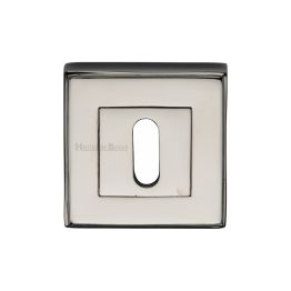 Heritage Brass Key Escutcheon Square Polished Nickel finish