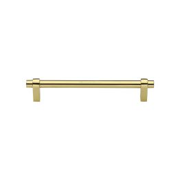 Heritage Brass Cabinet Pull Industrial Design 128mm CTC Polished Brass Finish