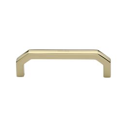 Heritage Brass Cabinet Pull Hex Angular Design 101mm CTC Polished Brass Finish