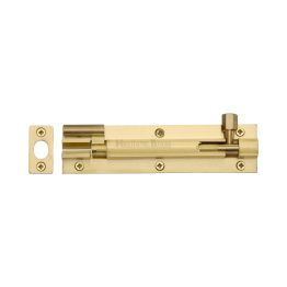 Heritage Brass Door Bolt Necked 6" x 1.5" Satin Brass finish