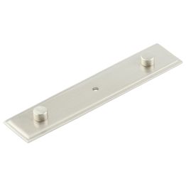 Rushton Backplate for Cupboard Knobs 140x30mm Satin Nickel - By Frelan Hardware - HOX6090SN
