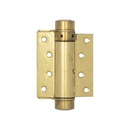Single Action Steel Spring Hinges 75mm Electro Brassed - By Frelan Hardware - HB3003-3PB