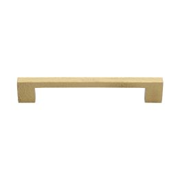 Heritage Brass Cabinet Pull Metro Hammered Design 160mm CTC Satin Brass Finish