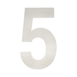150mm Numerals SSS Finish 150mm Satin Stainless Steel No. 5 - By Frelan Hardware - JNSS-5