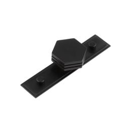Nile Cupboard Knobs 40mm Stepped Matt Black - By Frelan Hardware - HOX-340MB-6090MB