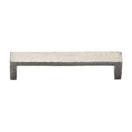 Heritage Brass Cabinet Pull Hammered Wide Metro Design 192mm CTC Satin Nickel Finish