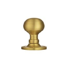 Queen Anne Mortice Knob - Satin Brass