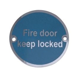 Stainless Steel Fire Door Locked 75mm Satin Stainless Steel - By Frelan Hardware - JS101SSS
