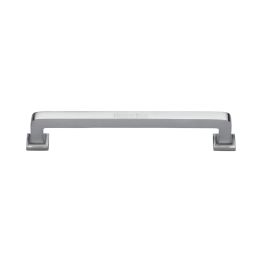 Heritage Brass Cabinet Pull Square Vintage Design 152mm CTC Satin Chrome Finish