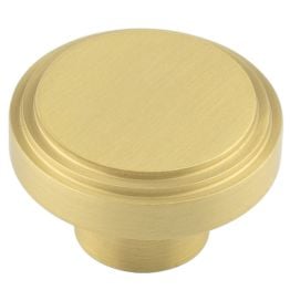 Cropley Cupboard Knobs 40mm Satin Brass - By Frelan Hardware - HOX1040SB
