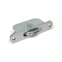 Satin Chrome Radiused Sash Pulley 75kg