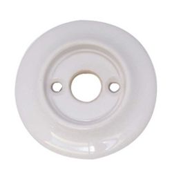 Replacement Roses for Porcelain Door Knobs 60mm dia. White - By Frelan Hardware - JC10RWH