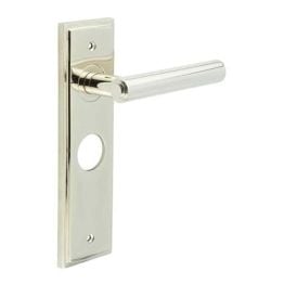 Richmond Door Handle Bathroom Backplate Dark Bronze - By Frelan Hardware - BUR45KIT166