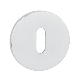 Tupai Exclusivo 5S Line Key Escutcheons on 5mm Slimline Round Rose - White