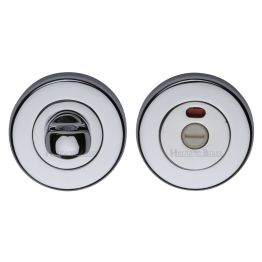 Heritage Brass Indicator Turn & Release for Bathroom Doors Polished Chrome finish