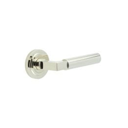 Westminster Door Handles Stepped Rose Polished Nickel - By Frelan Hardware - BUR30KIT159
