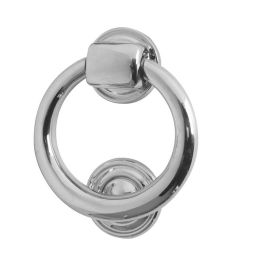 Jedo Ring Door Knockers 100mm dia Polished Chrome - By Frelan Hardware - JV37PC