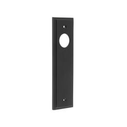 Burlington II Lever Plate Choices Latch Black - By Frelan Hardware - BUR450MB