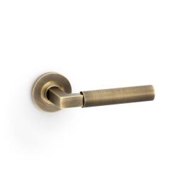 Alexander & Wilks - Hurricane Plain Lever on Round Rose - Antique Brass