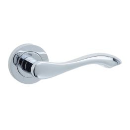 Gamma Door Handles Polished Chrome - By Frelan Hardware - JV509PC