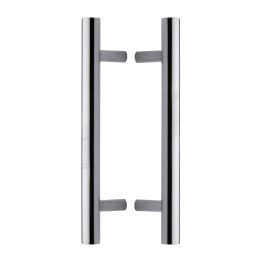 Heritage Brass Back to Back Door Pull Handle Bar Design 305mm Polished Chrome Finish