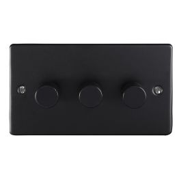 Eurolite Enhance Decorative 3 Gang Dimmer Matt Black