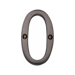 Heritage Brass Numeral 0 Face Fix 76mm (3") Matt Bronze finish