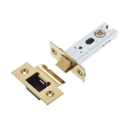Jedo Heavy Duty Tubular Latches - 45 Degree Short Travel 76mm Brass Finish - By Frelan Hardware - JL-HDT76PVD