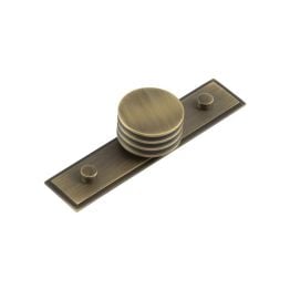 Sturt Cupboard Knobs 40mm Stepped Antique Brass - By Frelan Hardware - HOX-440AB-6090AB
