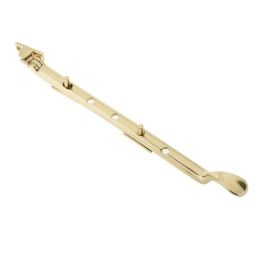 Victorian Casement Stays 300mm Polished Brass - By Frelan Hardware - JV44BPB