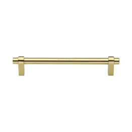 Heritage Brass Cabinet Pull Industrial Design 160mm CTC Polished Brass Finish
