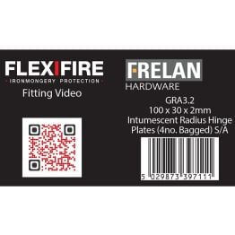 Intumscent Kits for 102mm Radiused Hinges Pack of Four 2mm 60 Minute - By Frelan Hardware - GRA3.2